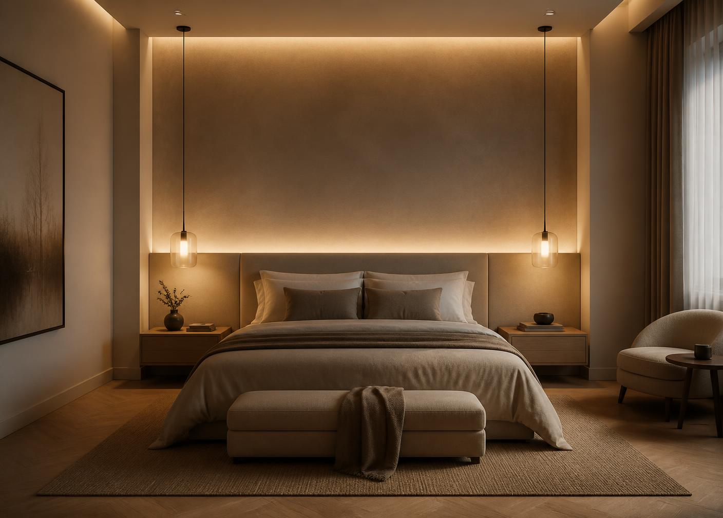Bedroom space lighting