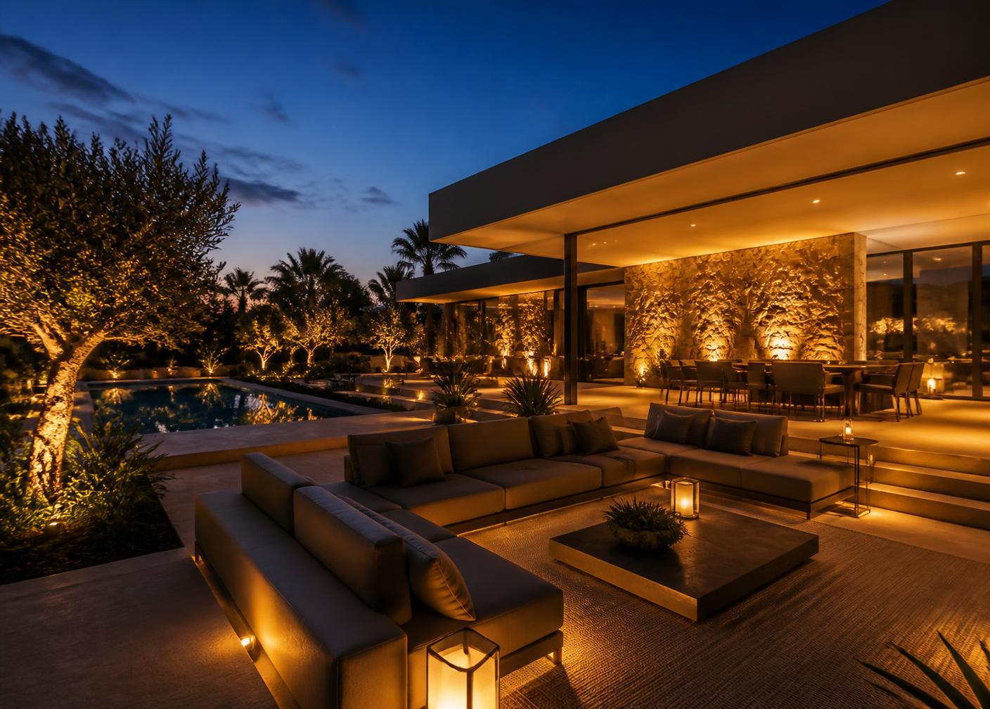 Outdoor space lighting